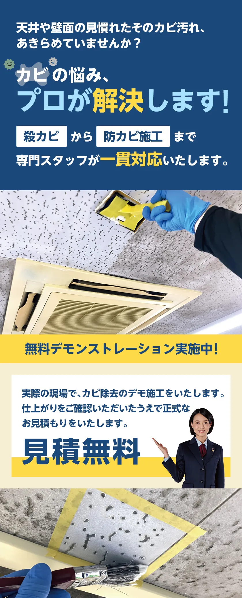 カビの悩み、プロが解決します！